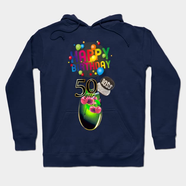 50th Birthday Celebration. Celebrating like a Boss Hoodie by KC Morcom aka KCM Gems n Bling aka KCM Inspirations